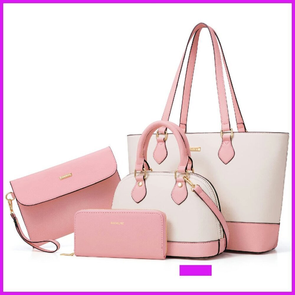 Women's Handbag Set 4-Piece Tote Crossbody Shoulder Bag Versatile Chic